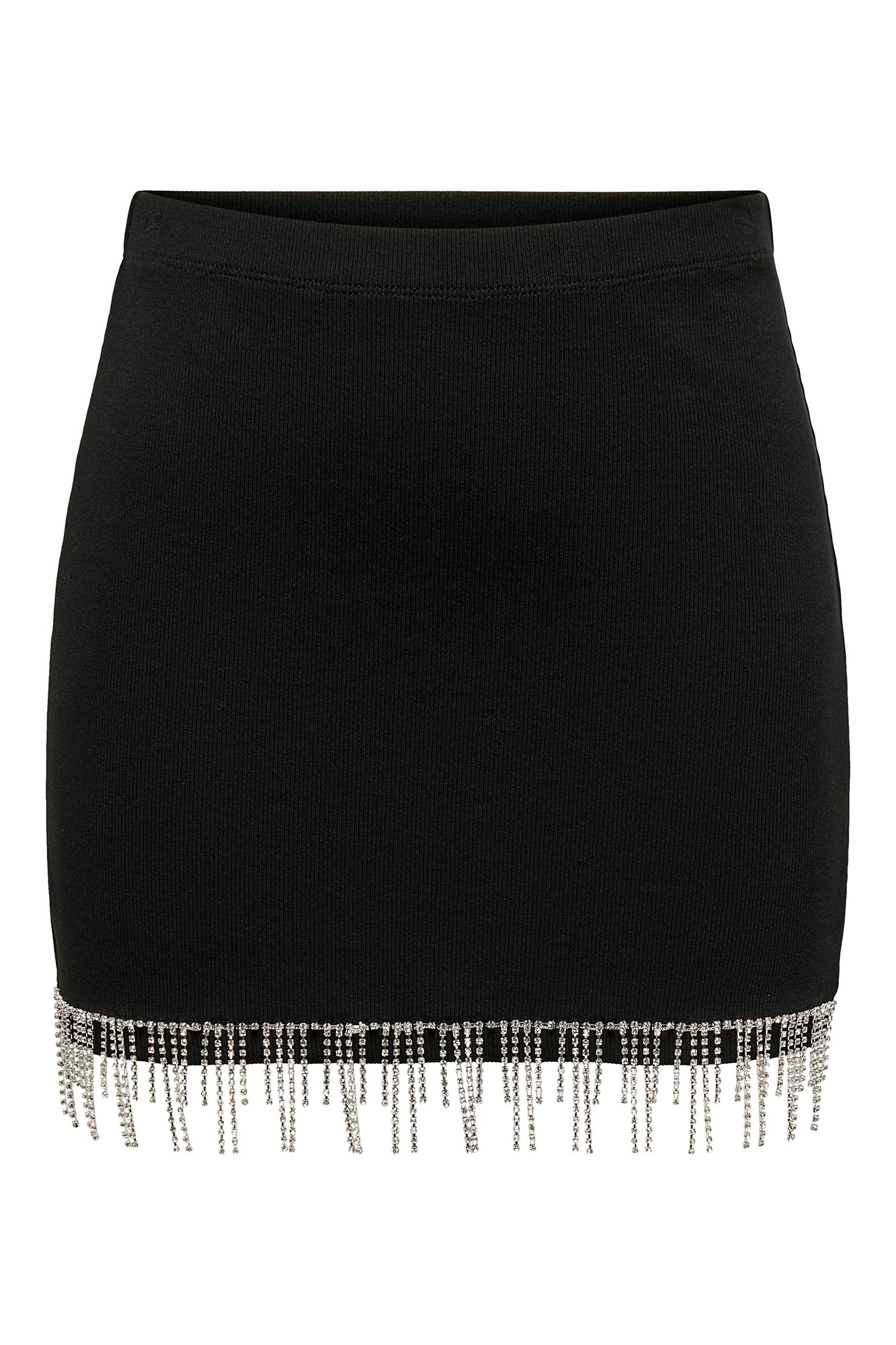 Minissaia preta com strass