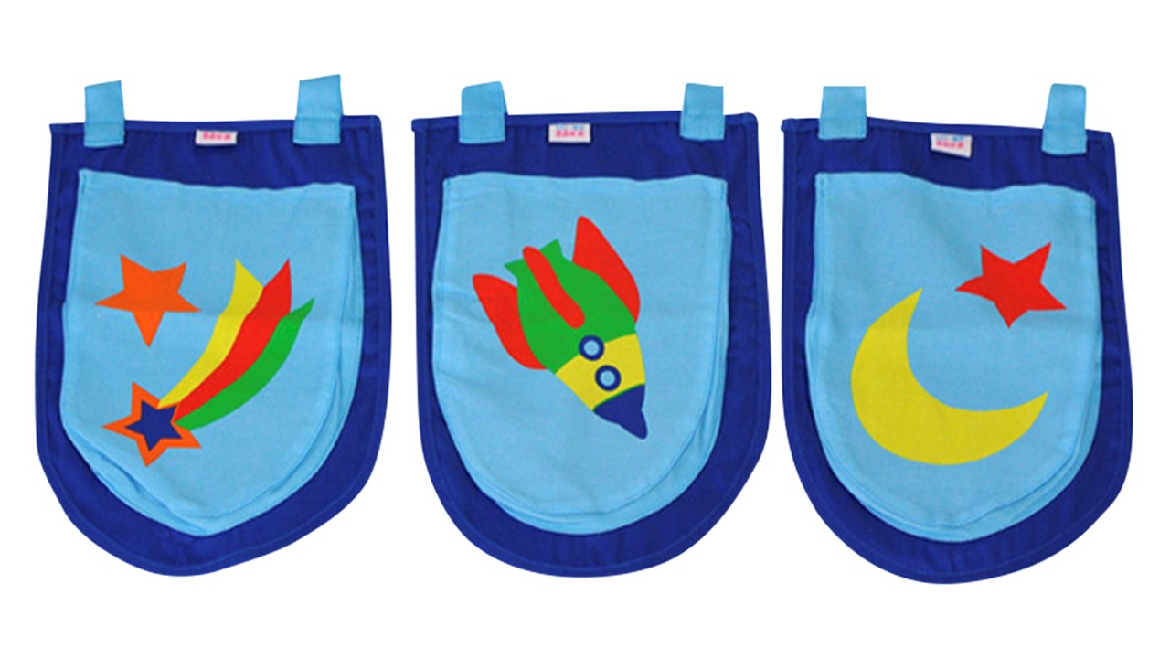 3 opbergzakjes astro Pino/Scott blauw