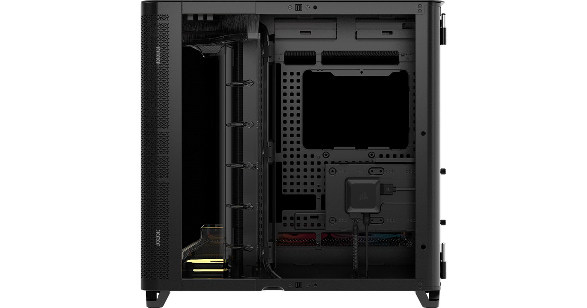 CorsairAIR 5400 LX-R LINK  midi tower behuizing  (Zwart | 3x USB-C | RGB | Tempered Glass)