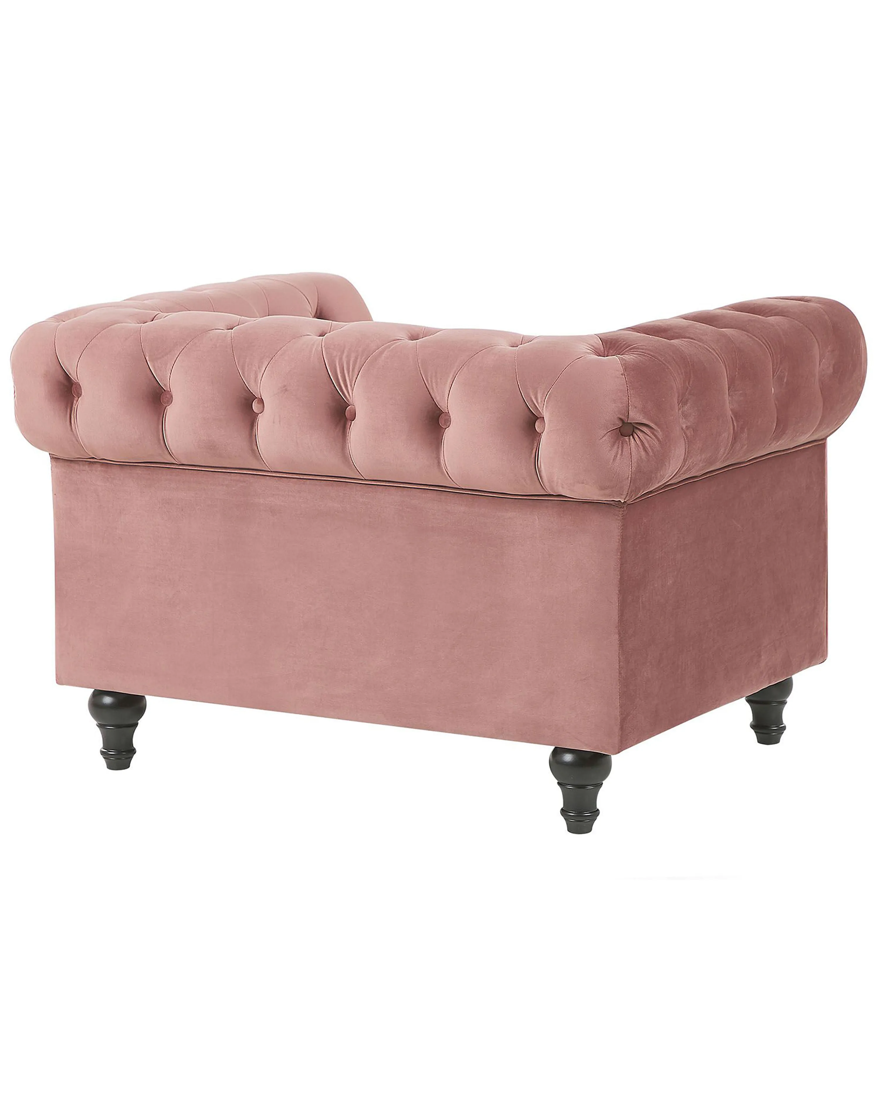 Fauteuil CHESTERFIELD Fluweel Roze
