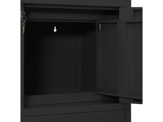Armoire de bureau et jardinière Anthracite 90x40x125 cm Acier