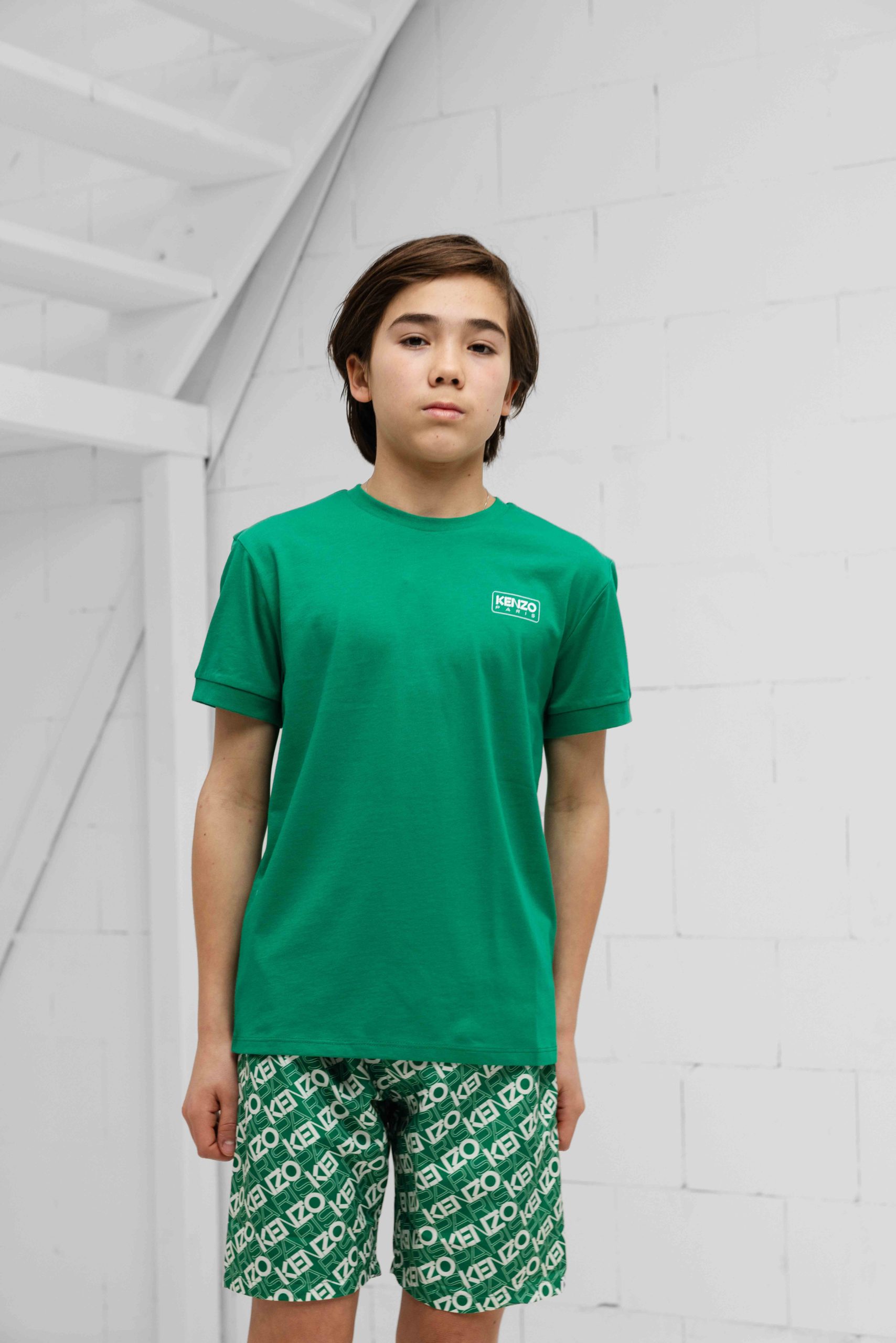 Kenzo Small Logo T-Shirt Kids Groen