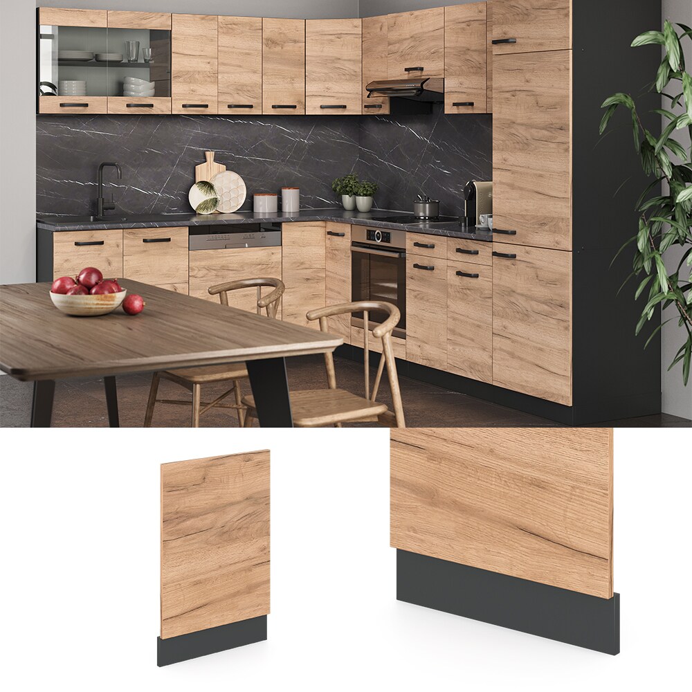 VICCO Küchenschrank Geschirrspülerblende 45 cm R-Line Anthrazit