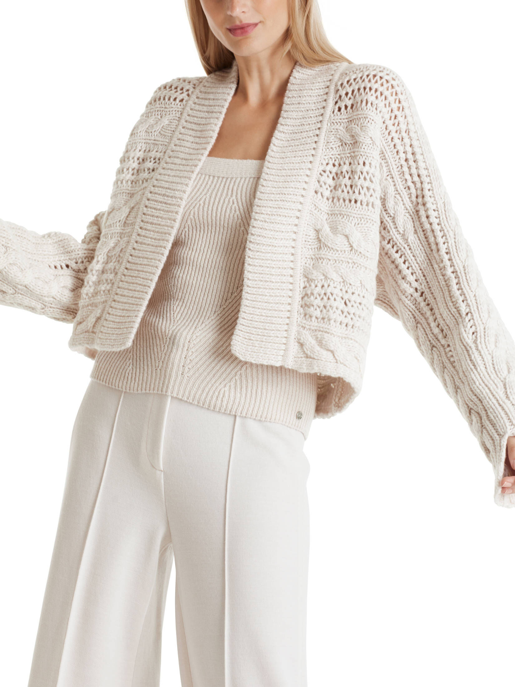 Marc Cain| Damen Strickjacke aus Wolle, Kaschmir und Seide