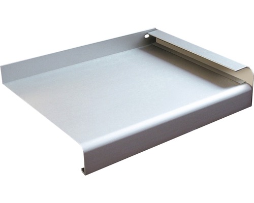 Aluminium vensterbank, zilver, 150x16,5 cm, inclusief aluminium zijlijsten (rechts en links)
