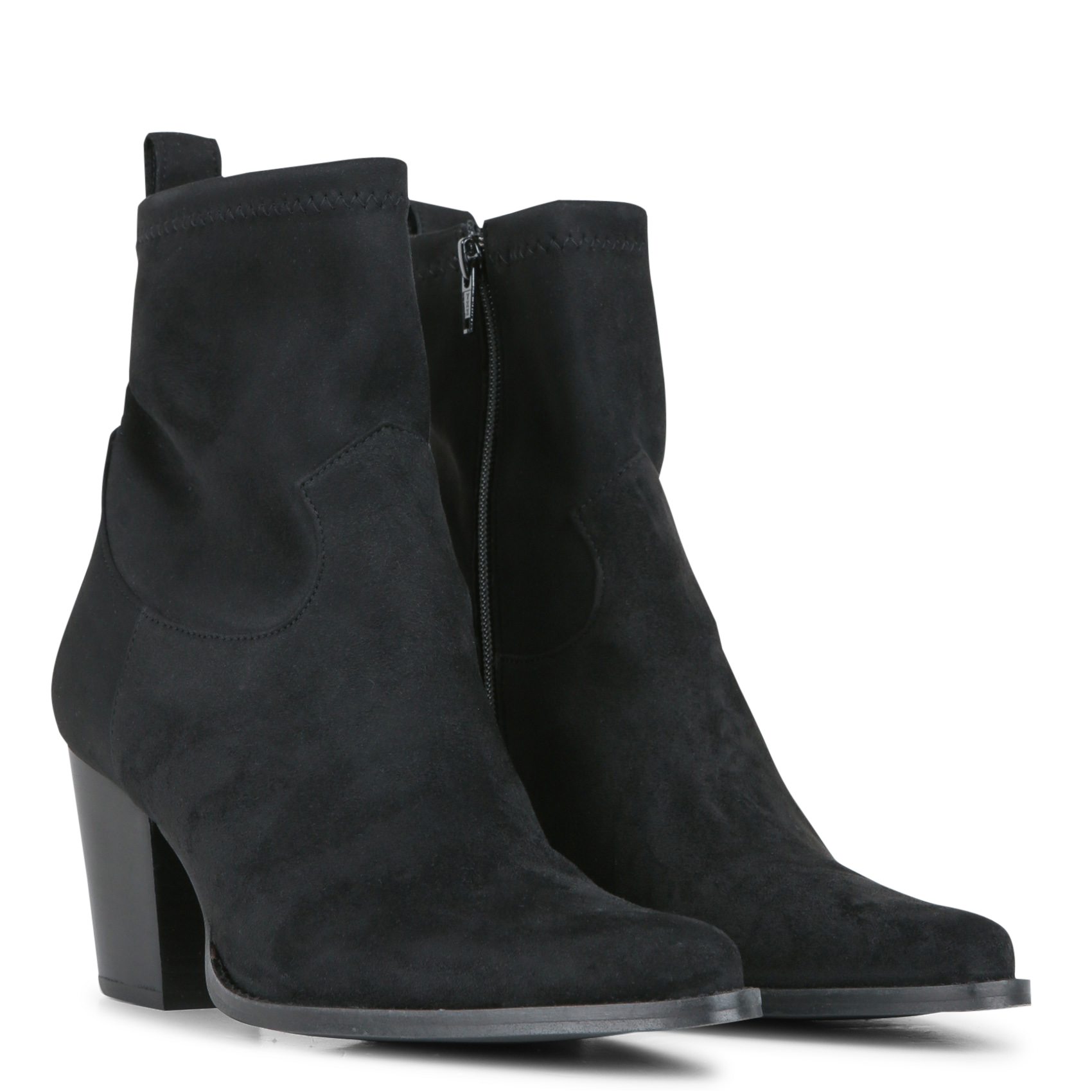 LAILA - Bottines en cuir mélangé | Noir