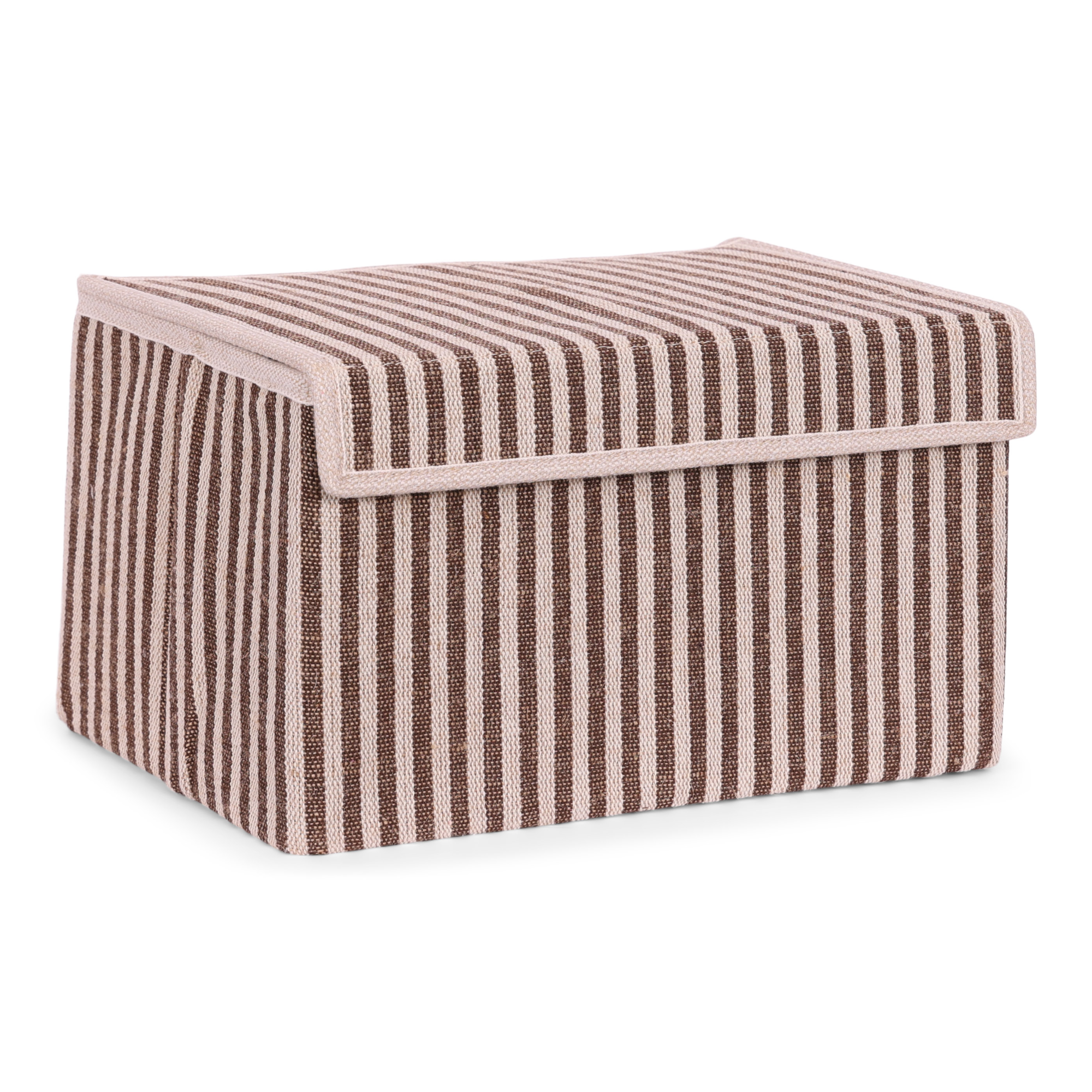 Opbergdoos Auri stripe brown 35x24x20cm