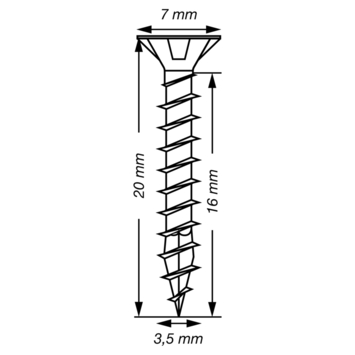 Spax schroef T-Star Plus roestvast 3,5x20 mm 25 stuks
