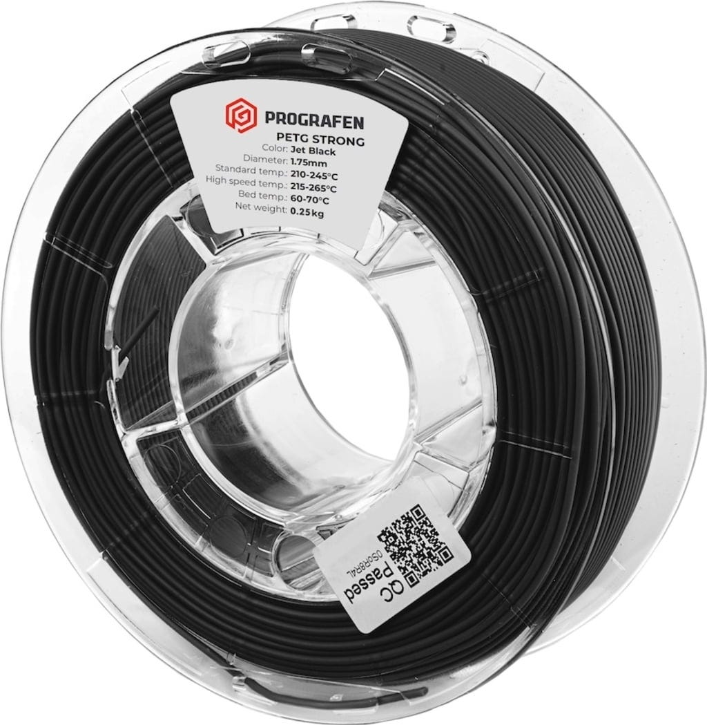 Prografen  PET-G Graphene Strong Jet Black, 1,75 mm / 250 g    Mit 5 % Graphen verstärktes PET-G in Jet Black