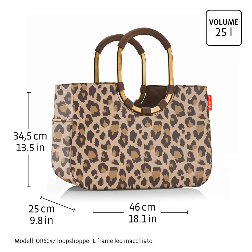 (25l) Loopshopper L Einkaufskorb Shopping Einkaufstasche (OR5055) - Teddy Leo Olive