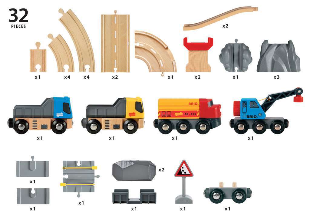 BRIO Spiel Straßen & Schienen Steinverlade Set