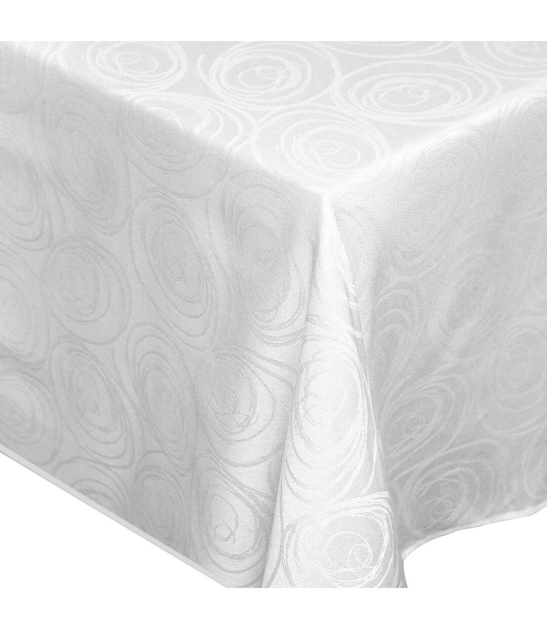Nappe rectangle 150x350 cm Jacquard coton SPIRALE orange papaye