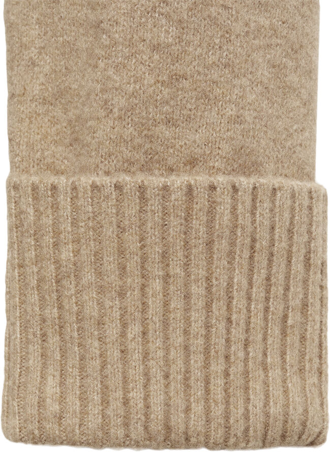 MANGO Knitted dress with ribbed finishes Medium brown