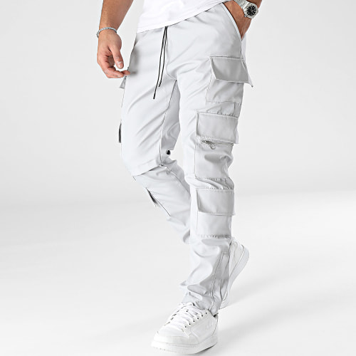 Pantalon Cargo Gris Clair