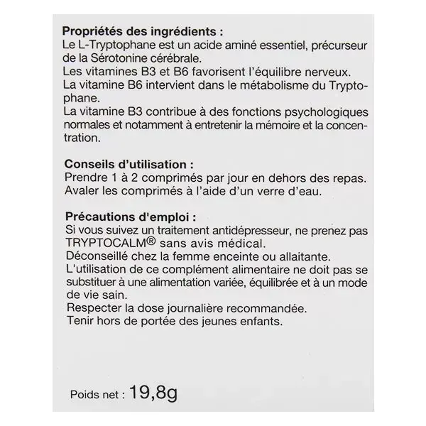 Dissolvurol Tryptocalm 30 comprimés