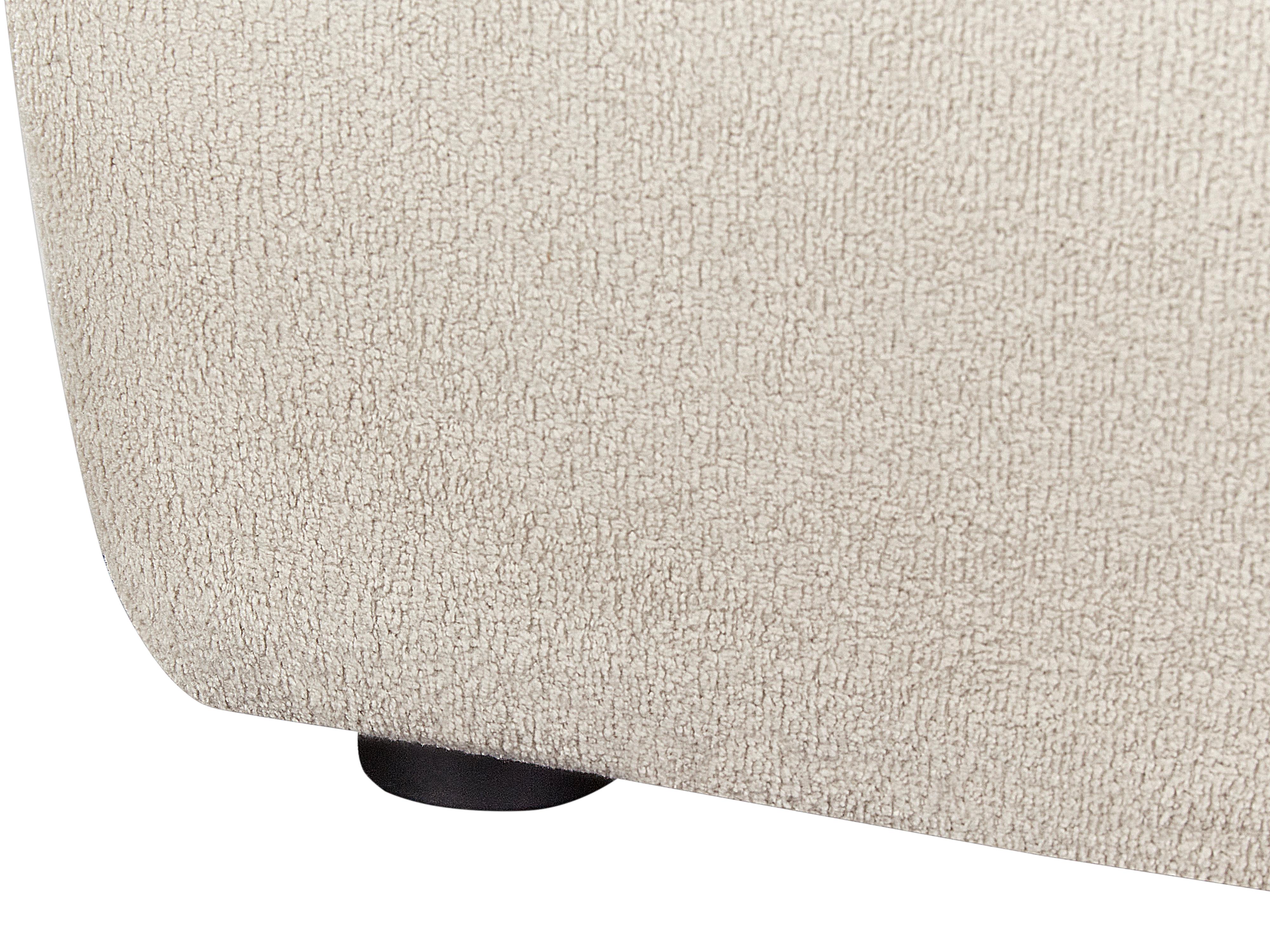 Bed met opbergruimte Stof BAJONNA 180 x 200 cm Lichtbeige