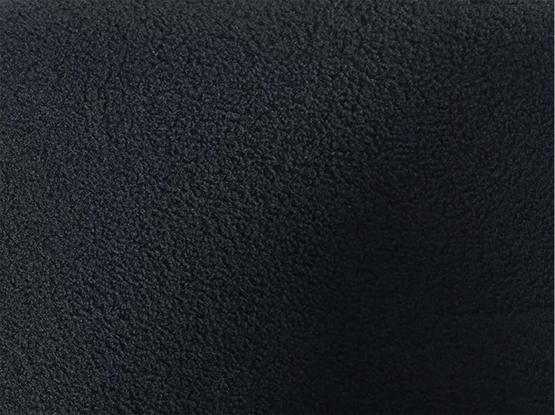 Lot de 2 tabourets de bar en tissu bouclette et métal - Noir - SENORASE
