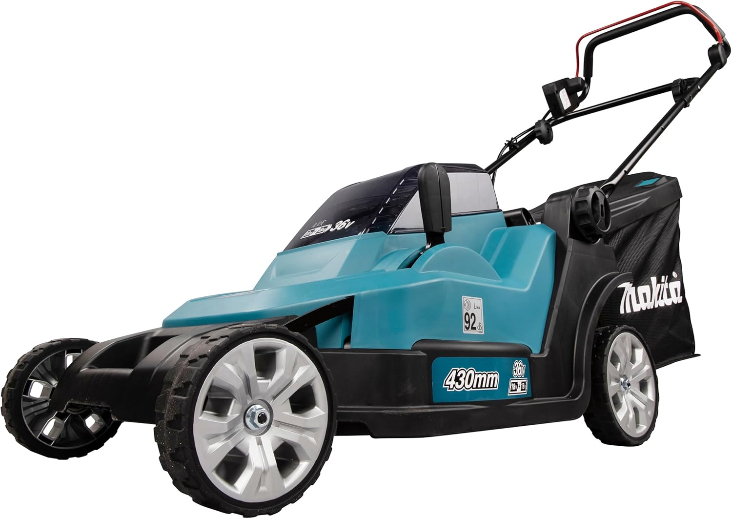 Makita DLM432PT2 Akku-Rasenmäher 2x18 V / 5,0 Ah, 2 Akkus + Doppelladegerät