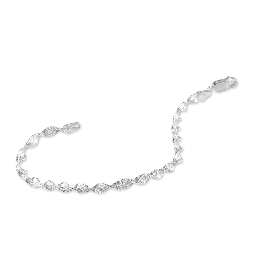 Bracelet Ciana Torsade Diamante Argent Blanc