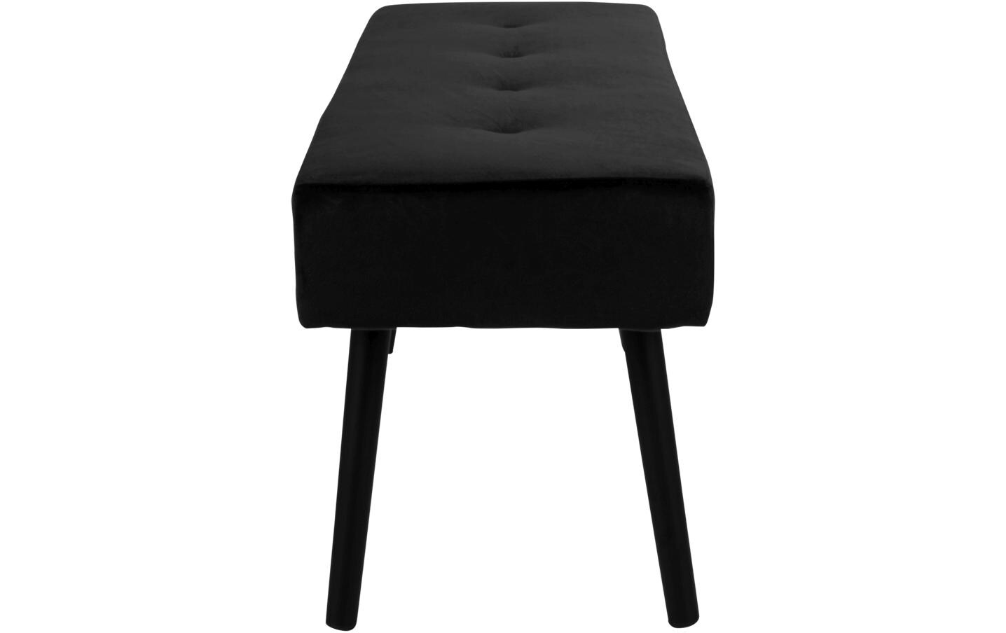 Sitzbank Skiby 100 x 44 cm, SchwarzSitzbank in Samtoptik