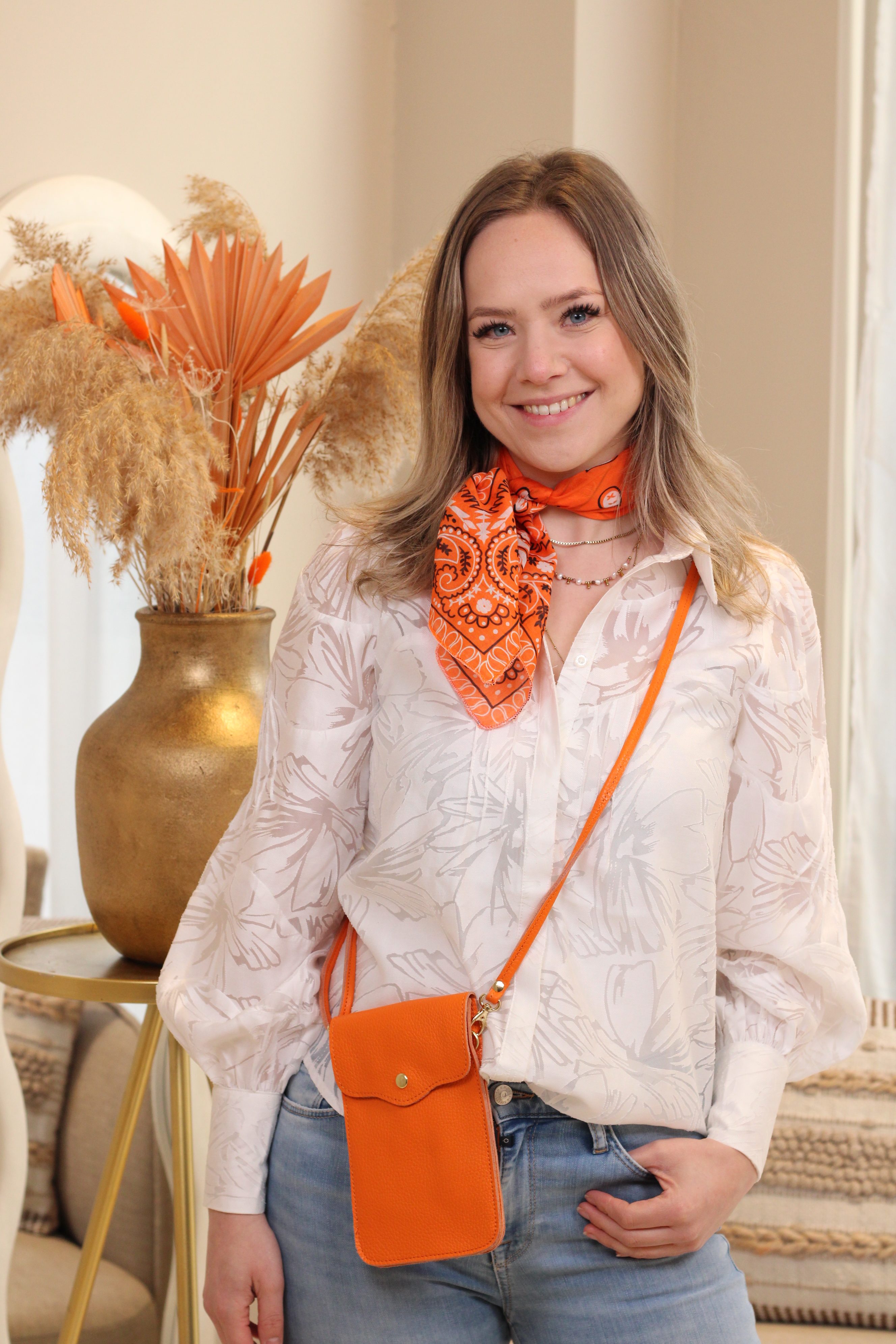 Nora Phone Bag Big - Oranje