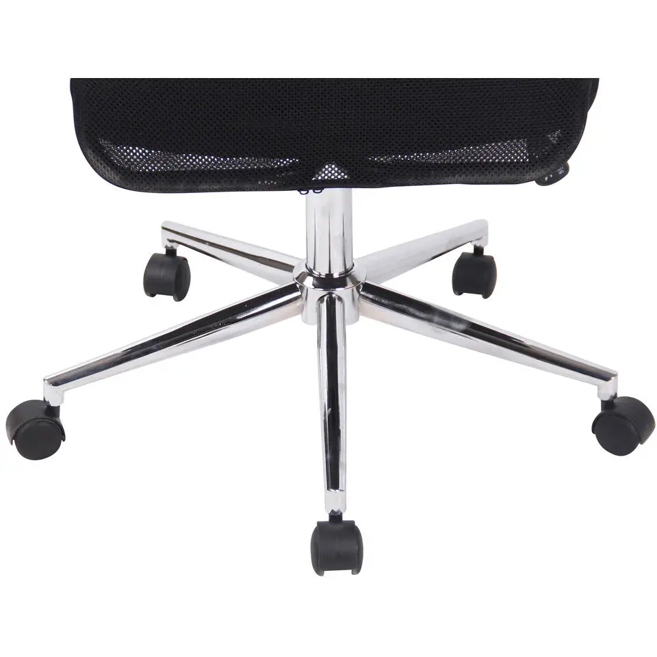 CLP Bureaustoel Korba chroom Frame - Microfiber - zwart