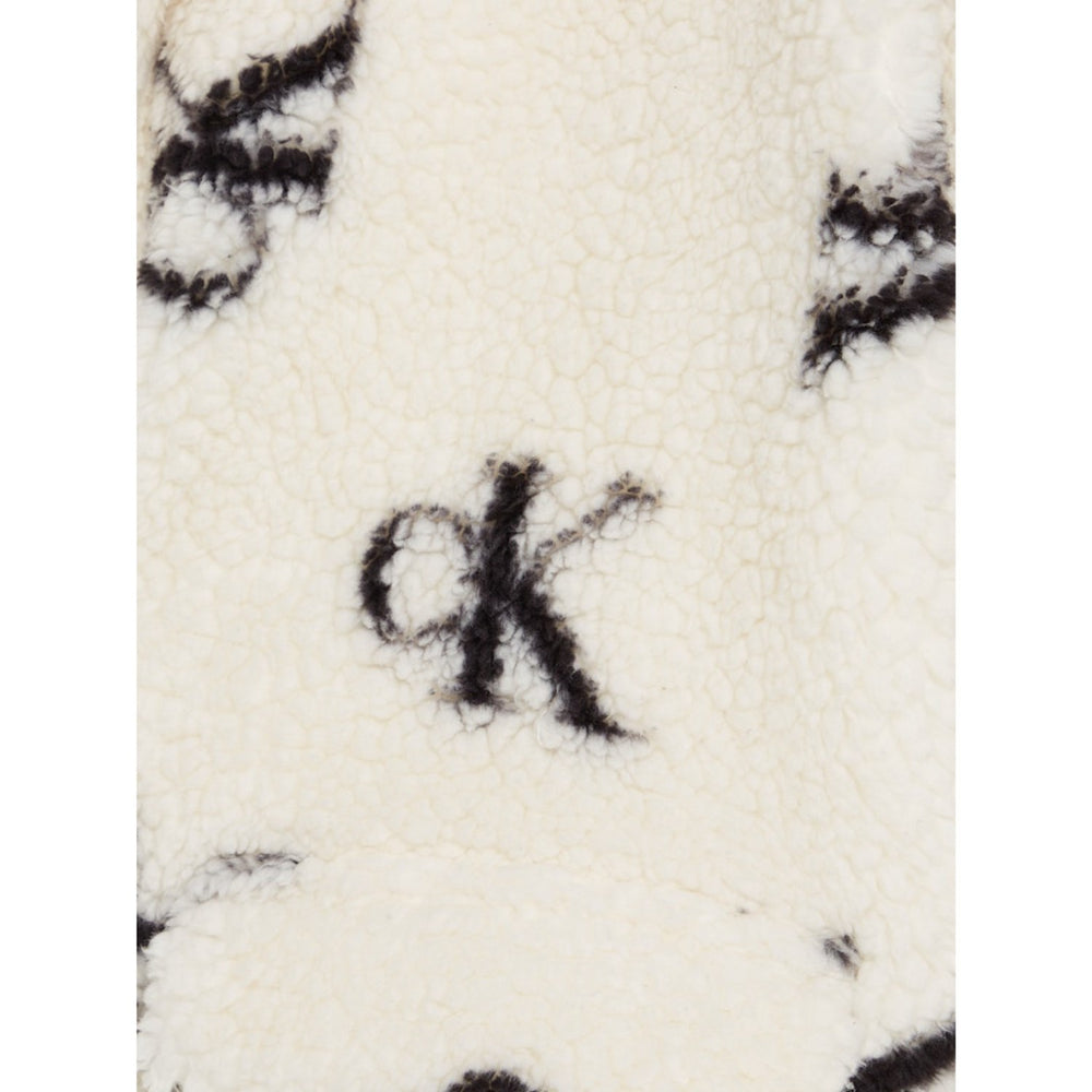 Køb Calvin Klein Monogram Aop Ivory Teddy Aop Coat