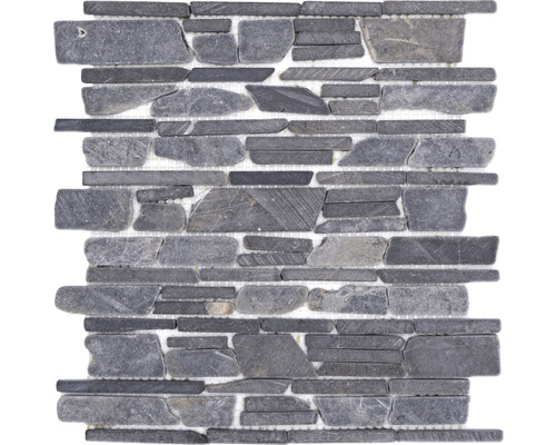 Gebroken mozaïek MOS Brick 210 zwart 30,5x30,5 cm