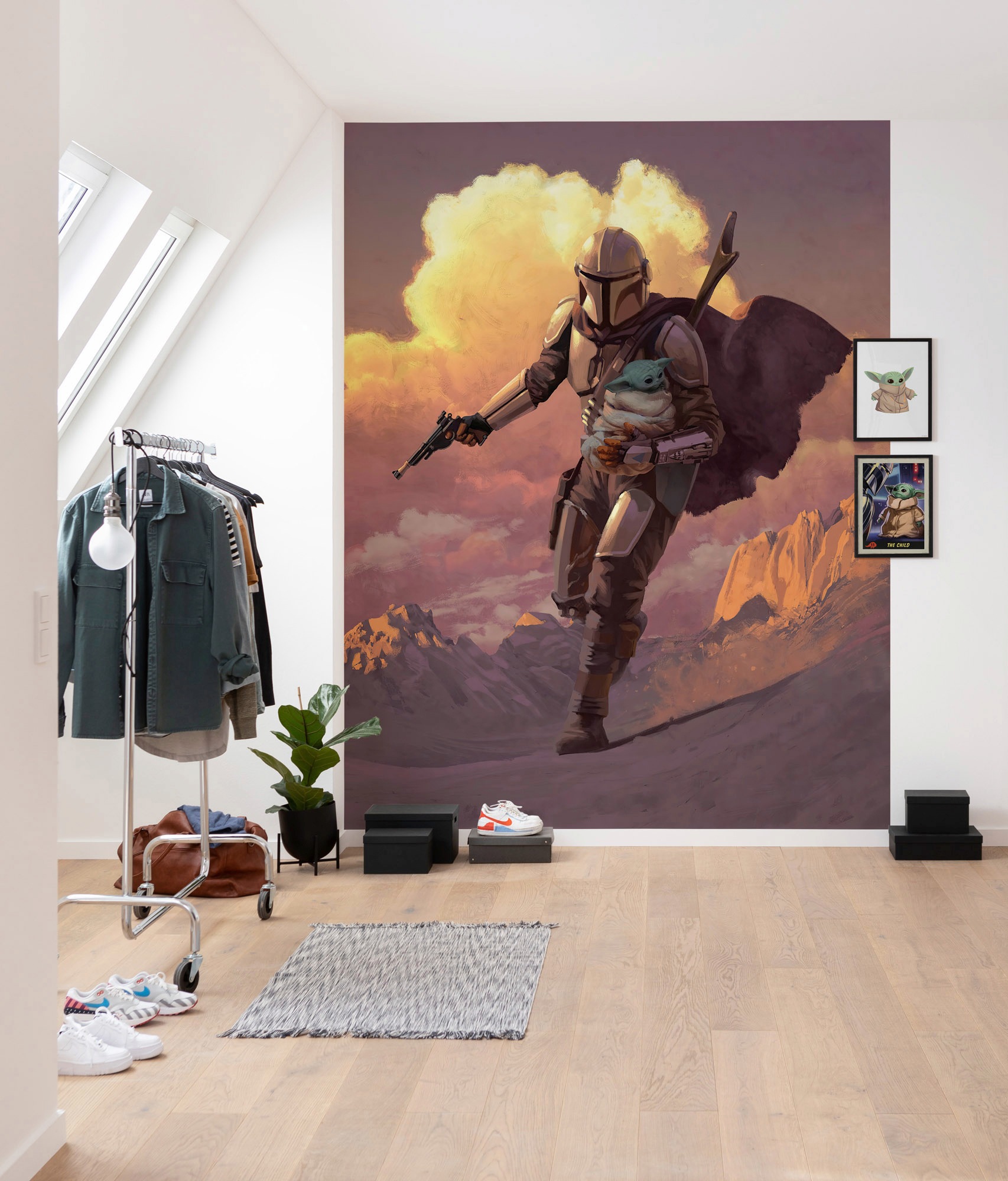 Komar Vliestapete »Digitaldruck Vlies -  Mandalorian Escape - Grösse 200 x 280 cm« bedruckt glatt Kinderzimmer