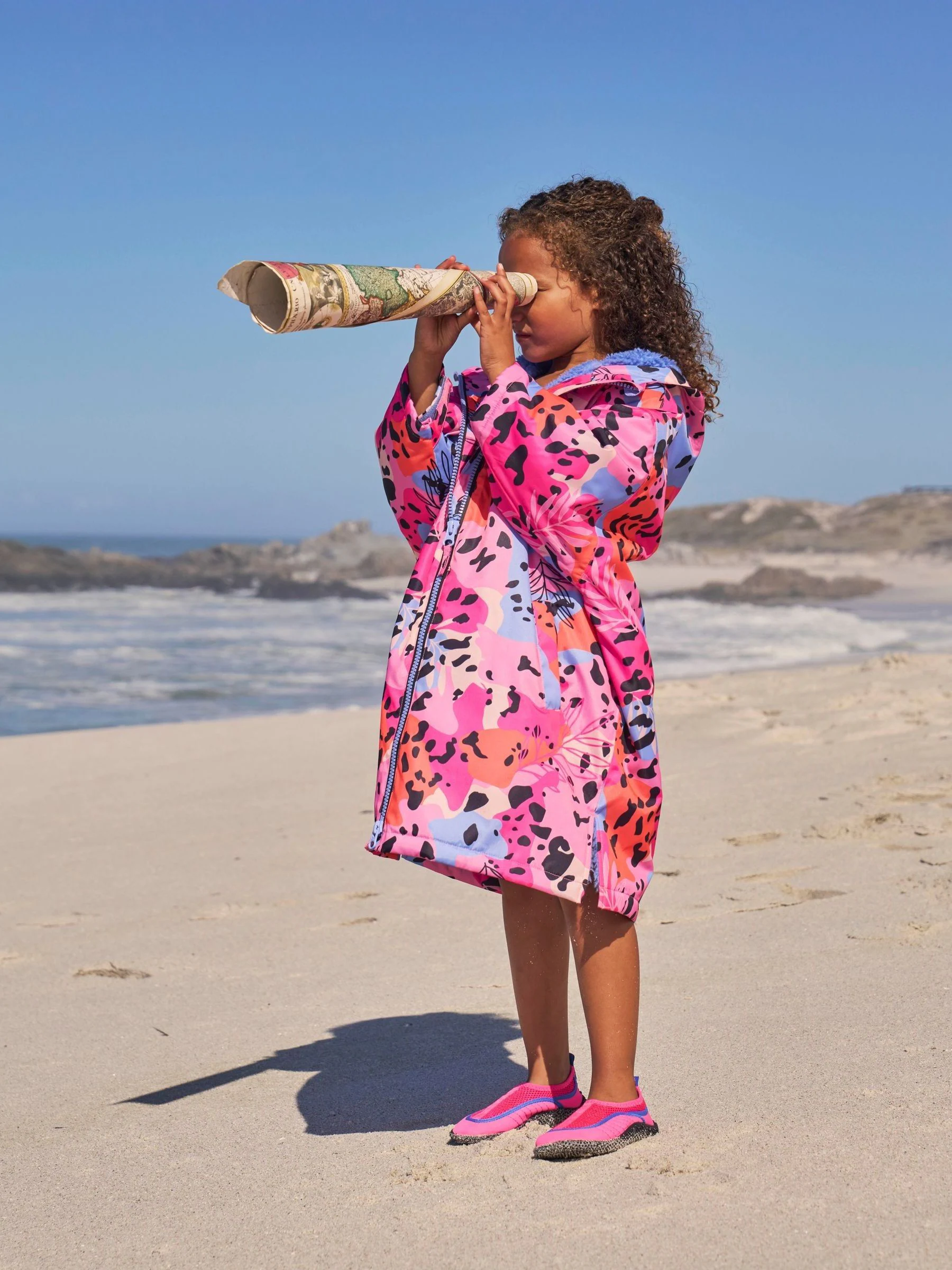 Mountain Warehouse Tidal bedrukte waterdichte omkleedjas voor kinderen