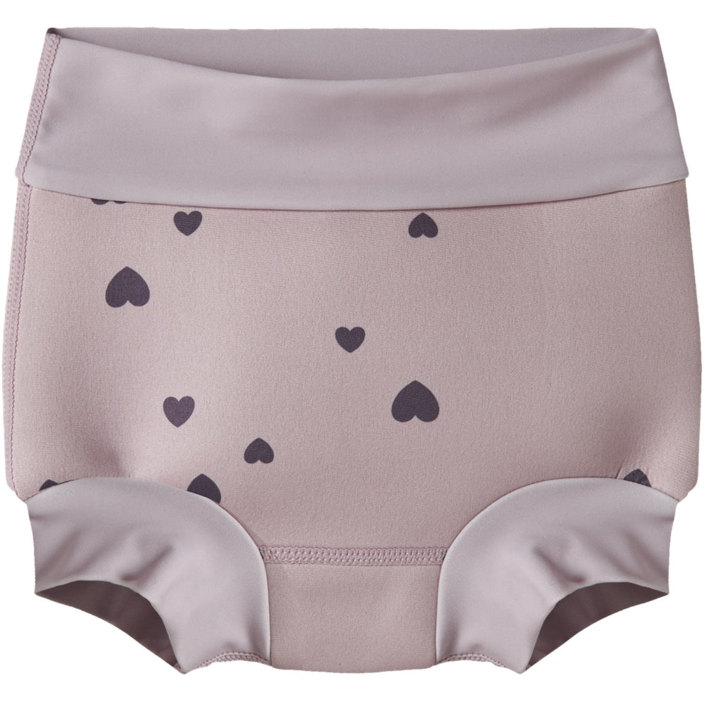 Køb Name It Burnished Lilac Nmfzippa Blebadebukser Med Skjold