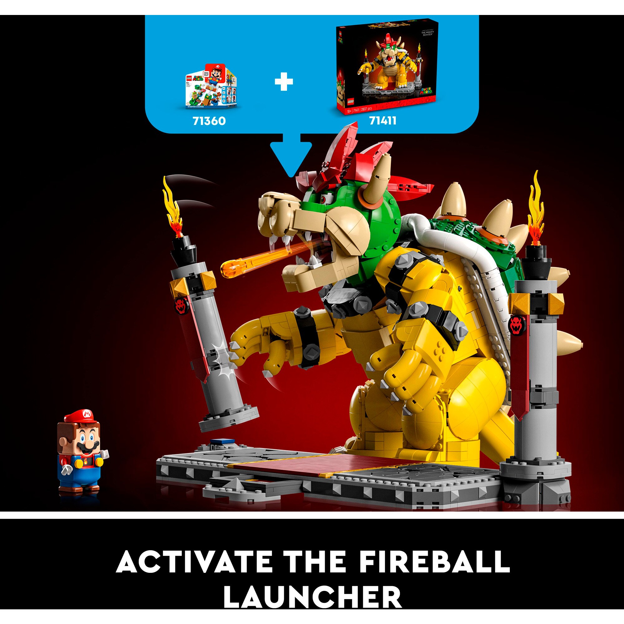 LEGO Konstruktionsspielzeug Super Mario - Der mächtige Bowser