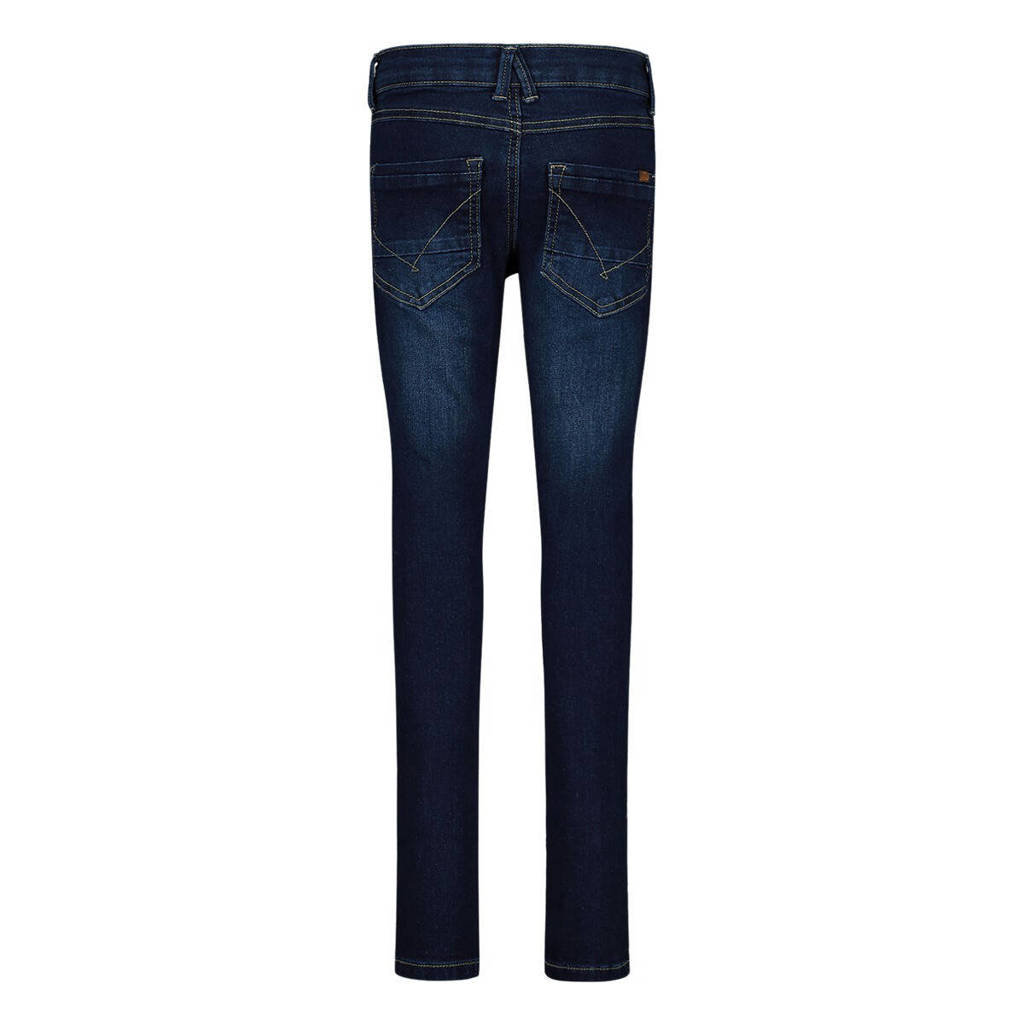 NAME IT skinny jeans NKMPETE met visgraat dark blue denim