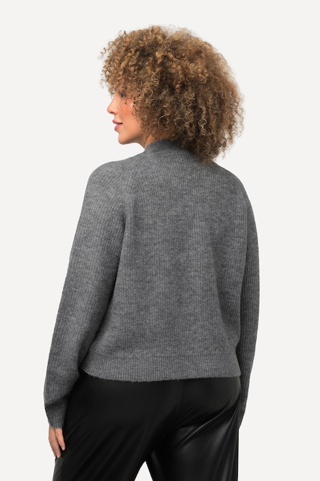 Strickjacke, V-Ausschnitt, Knopfleiste, Raglanärmel
