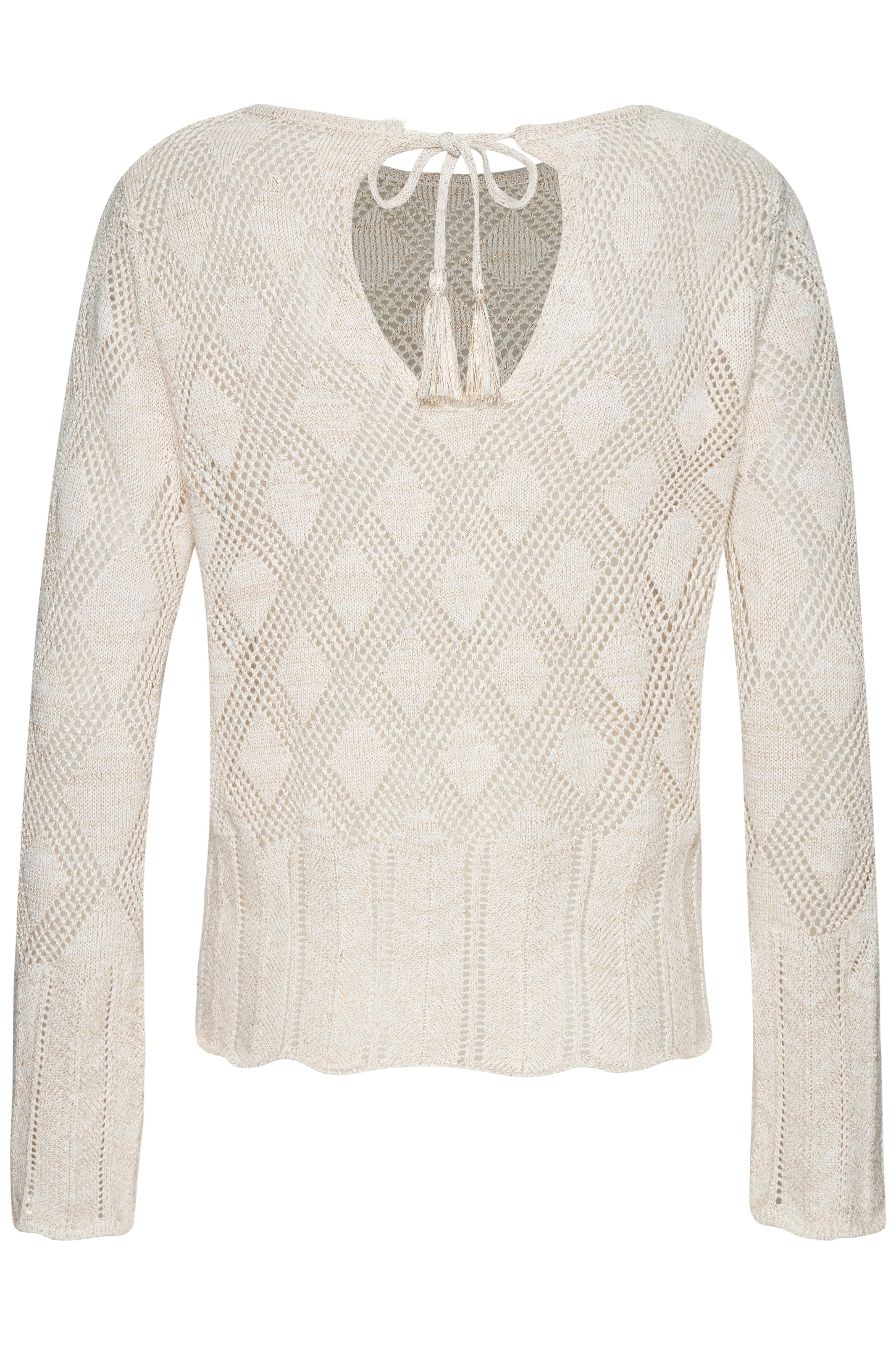 LASCANA Ajourpullover , mit tollem Lochstrickmuster, weiche Strickware mit mit Glitzergarn