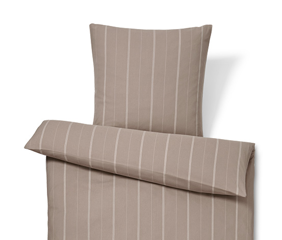 Flanell-Bettwäsche, taupe, Normalgröße
