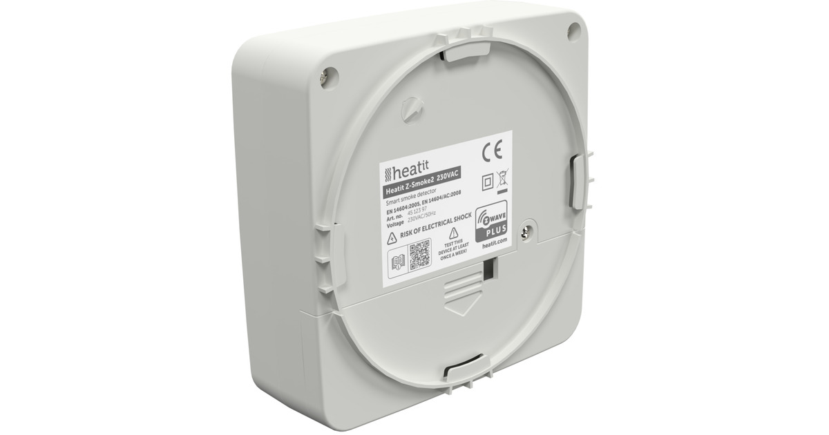 heat itZ-Smoke2 Detector 230VAC rookmelder  (Wit, Z-Wave)