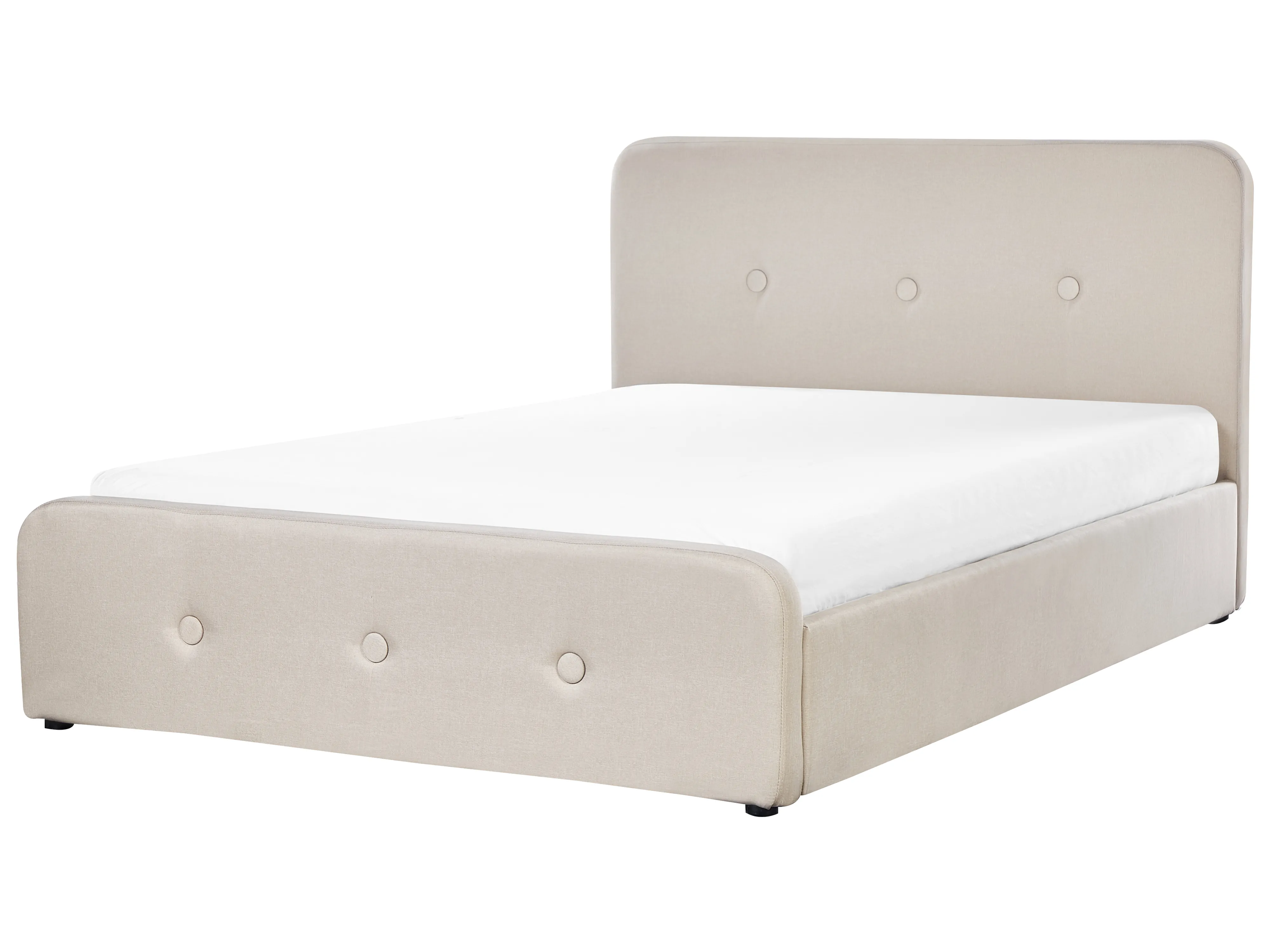 Bed met opbergruimte Stof RENNES 160 x 200 cm Beige