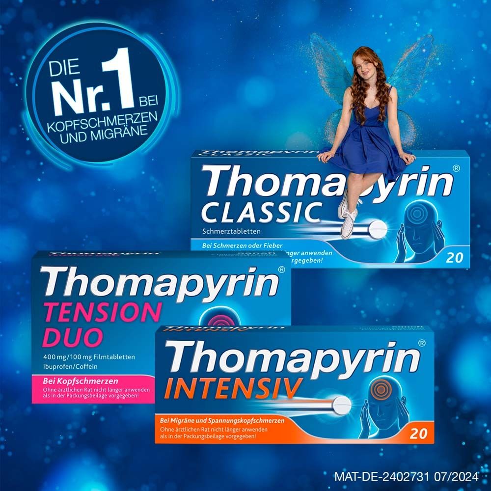 Thomapyrin CLASSIC Schmerztabletten gegen Kopfschmerzen