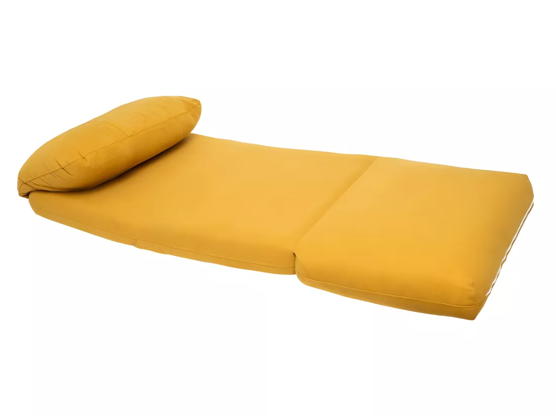 Chauffeuse multi-position 1 Place tissu Jaune Moutarde