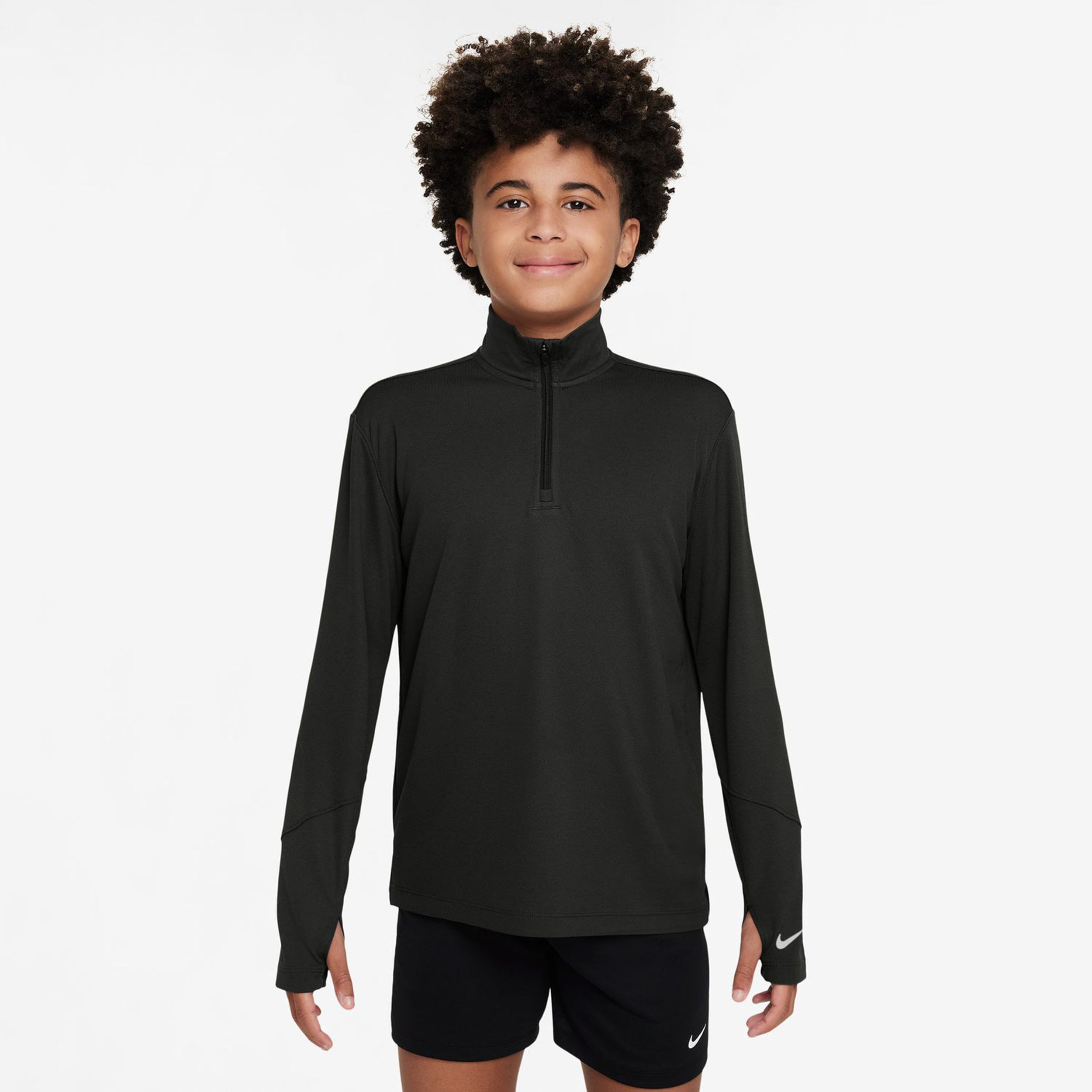 Nike Dri-Fit UV Half-Zip Essential Haut Manches Longues Garçons - Noir