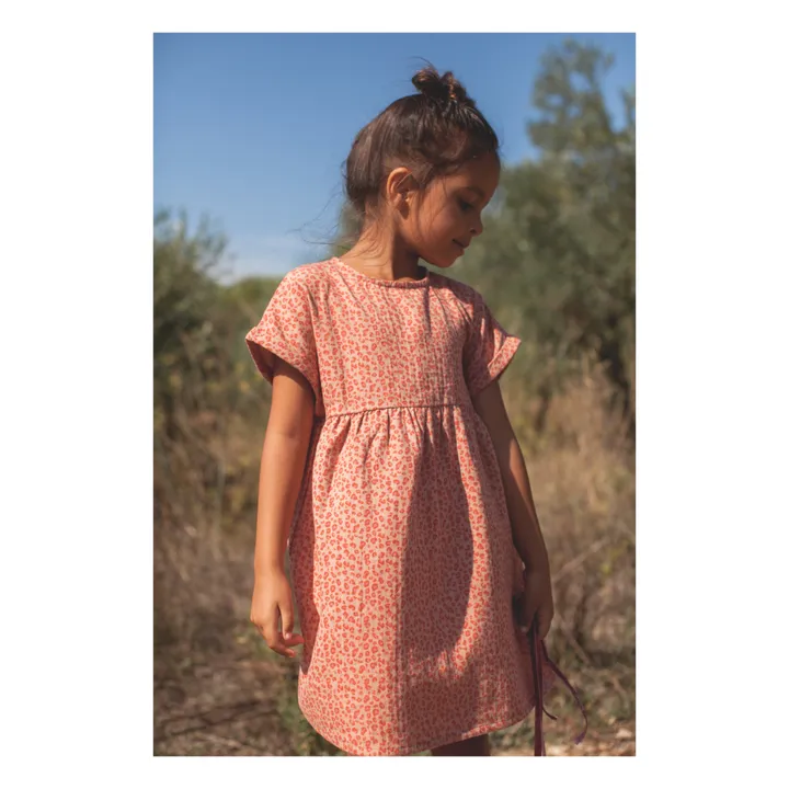 Marlot Paris Robe Molly Léopard x Smallable | Rose poudré