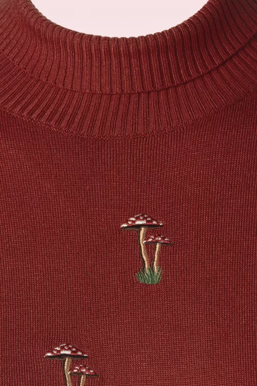 Banned Retro Mushroom dreams trui in rood