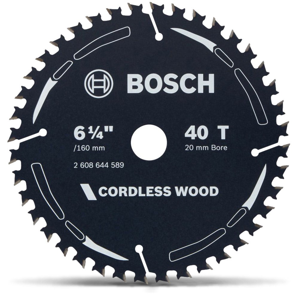 BOSCH 160mm 40T TCT Circular Saw Blade for Wood Cutting - CORDLESS WOOD