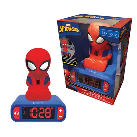 Lexibook MARVEL SPIDER-MAN Wecker mit 3D Nachtlicht-Figur