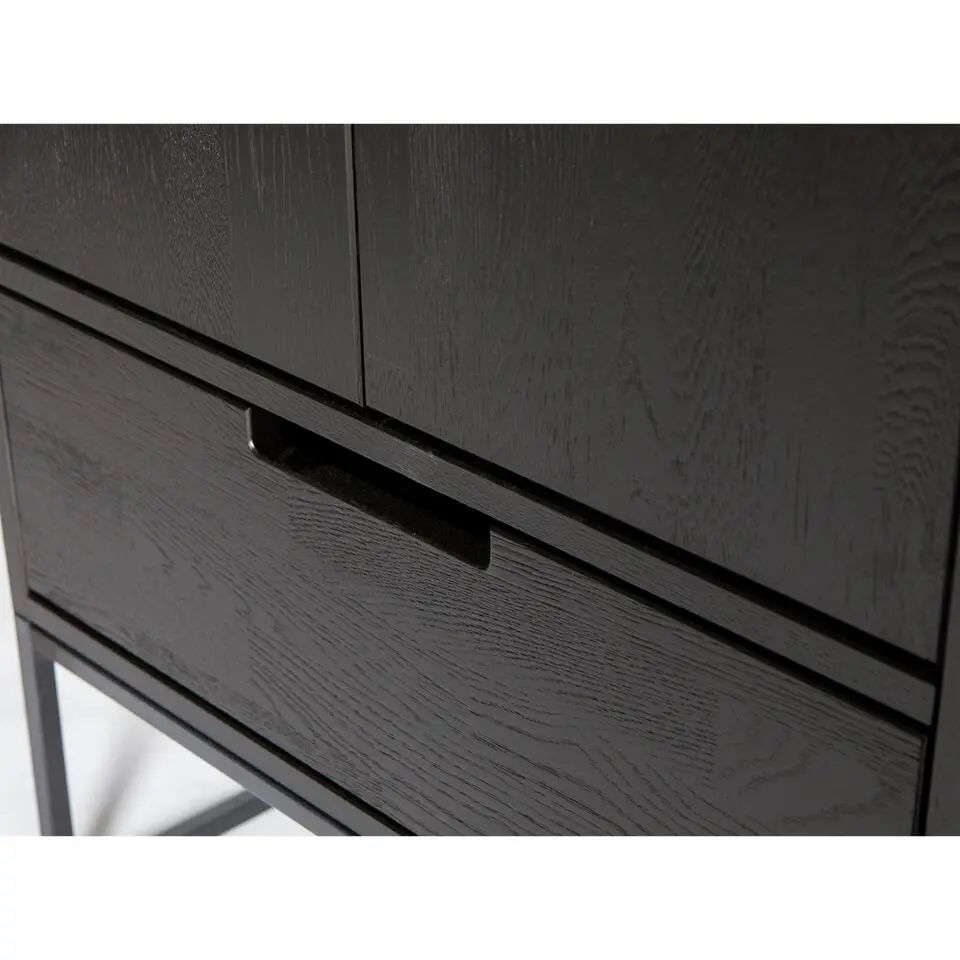 WOOOD Silas Hoge Kast - Essen - Blacknight - 210x60x36