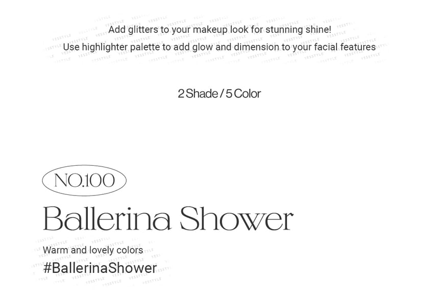 UNLEASHIA - Mood Shower Face Palette Highlighter Versie - 2 Soorten