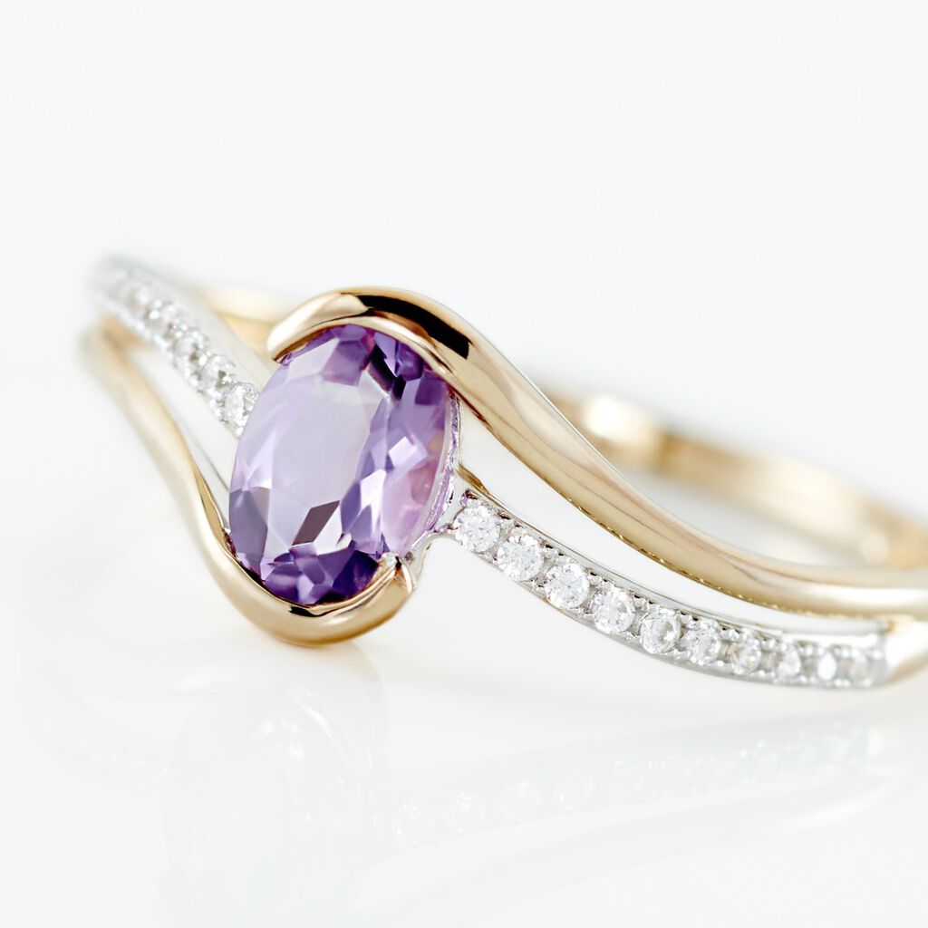 Bague Or Jaune Anja Améthyste
