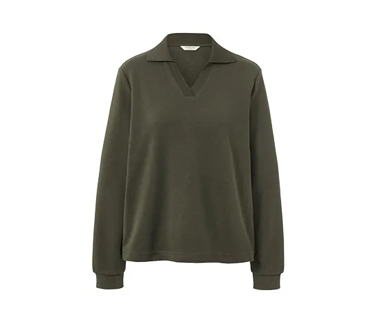 Sweatshirt mit Polokragen
