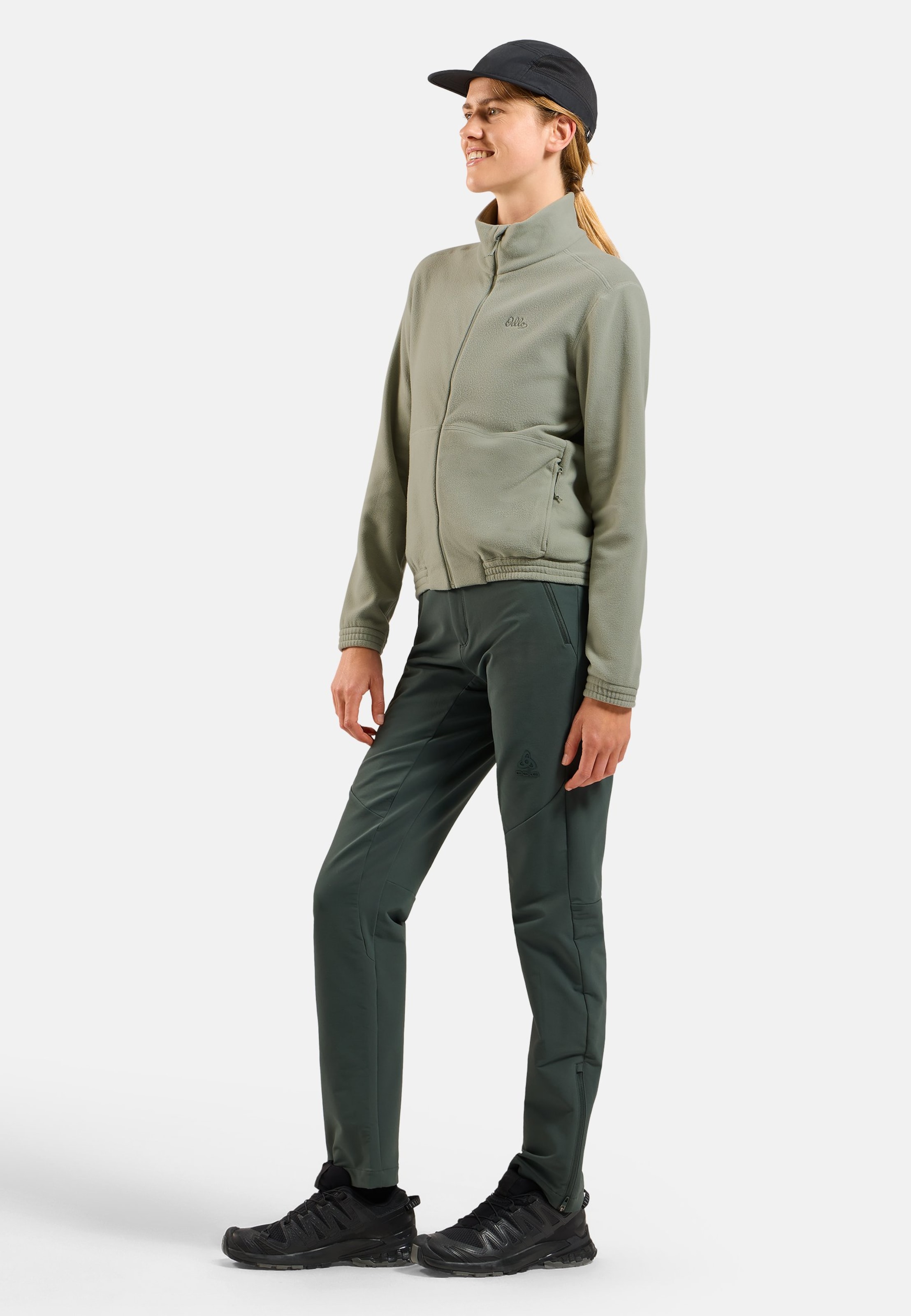 Klassische Essentials Multisport Fleecejacke mit Reissverschluss in shadow